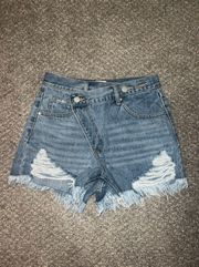 Crossover Jean Shorts