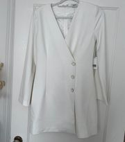 White Blazer Dress Size Small NWT