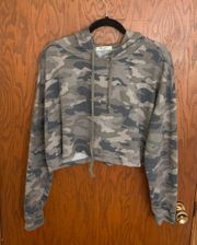 Cropped Camo Hoodie