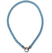 QVC Judith Ripka Sterling Silver Blue Cord Necklace