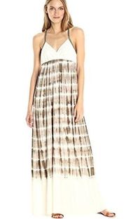 Splendid Sleeveless Waffle Knit Tie-Dye Maxi Dress S