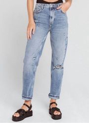 Dakota High Rise Straight Leg Distressed  Jeans 27