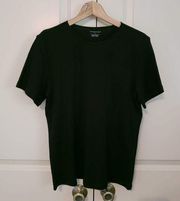 Christopher & Banks Black Crewneck Short Sleeve Shirt