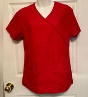 SB Scrubs Sz XS Classic Red Scrub Top X Small