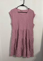 Knox Rose Cap Sleeve A Line Swing Dress | Pink/Lavender | Spring Dress | Medium