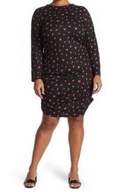 NWT Abound Ruched Floral Long sleeve dress size medium