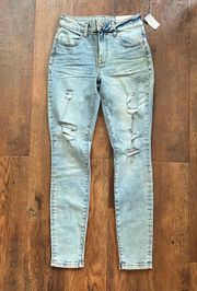 Maurice's  distressed/ripped jegging high rise jeans, size XS, NWT