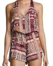 Bishop+Young Desert Floral Print Halter Romper