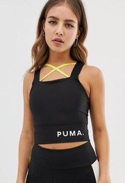 New Puma Chase Crop Strappy Black Top