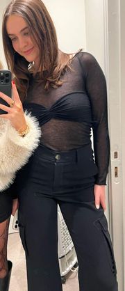 Black Cut Out Top