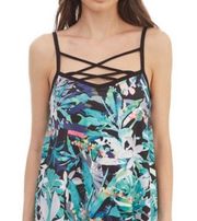 X by Gottex Tropical green Dawn Criss-Cross Tank large