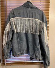 90s Fringe  Denim Jacket