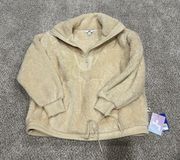 Joy Lab Women’s Size Small  Relaxed Fit Tan Sherpa Sweatshirt