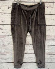 CYNTHIA ROWLEY Lounge Pants Velvety Soft Jogger Style Dark Gray-XL