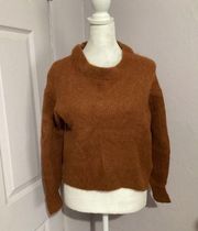 Everlane Burnt Orange Alpaca And Wool Blend Pullover Fuzzy Sweater