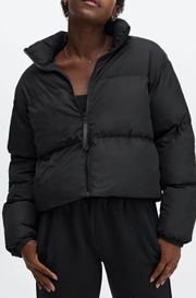 Wander Cropped Black Puffer Coat Size Large