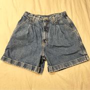 Bill Blass Womens Vintage Mom Jeans Size 14 High Rise Pleated 90's Denim Shorts