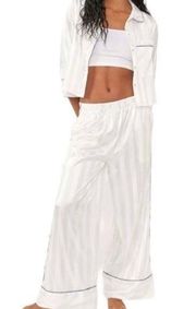 Free People NWT  Pajama Party Sleep Pant Set Size Small Ivory Color