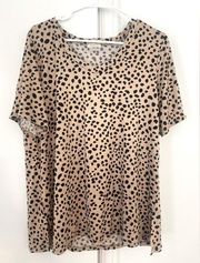 | flowy leopard tee NWOT