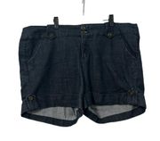 ONE 5 ONE WOMENS DENIM PLUS SIZED SHORTS