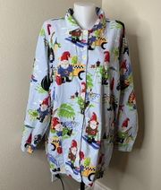 Traveling Gnome Pajama Pjs Women’s Sz 3XL Cotton Shirt