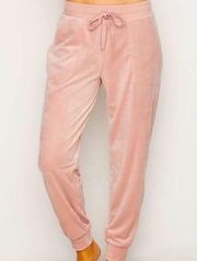 House of Harlow 1960 Nicole Richie Pink Velvet Drawstring Joggers