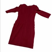 Sharagano merlot color dress with pockets size 8