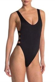 The Bikini Lab Solid Side Strap One Piece M Black