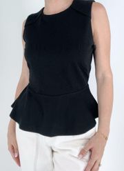 Black Peplum Top Size Small