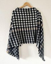 Houndstooth Poncho Shawl