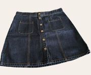 BDG Denim Skirt Size M with buttons in the front