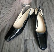 Nordstrom amalfi made in Italy leather square toe‎ 2” Heels Singleback Si…