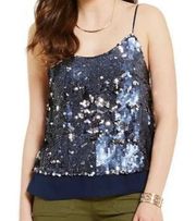 Chelsea & Violet Blue Sequin Tank