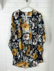 Emory Park Dark Floral Sheer Kimono Size XS