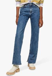 Mango Miranda Straight Fit Jeans in Open Blue