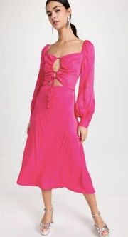 NWT  Pink Cutout Maxi Dress