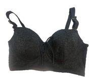 Smart and Sexy Swim Black Lace Bikini Top Size 40D