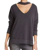 Joe's Jeans Gray Choker V-Neck Pullover Sofia Sweatshirt Women's Size XS