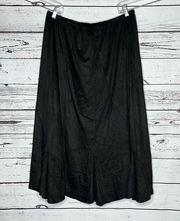 Urban Coco NWT Size XL Black Elastic Waist Faux Suede Swing Skirt