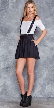 BLACKMILK MATTE PINAFORE POCKET SKATER SKIRT - LIMITED size medium