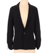 Maje black blazer with scrunched sleeves S