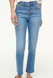 J.Crew essential straight crop button fly jeans size 24