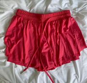 red flowy shorts NWOT