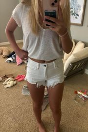 Hidden Distressed White Jean Shorts Size Small