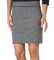 Toad&co Women's Paseo Striped Pencil Skirt Stretch Black-White size small