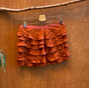 tiered ruffle rustic skirt