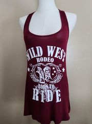 🆕️ Burgundy Wild West Tank Top, Women's Small [NWT!]