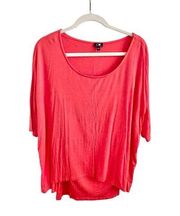 Cable and Gauge Women’s Viscose Short Sleeve Spring Top Size Medium Coral