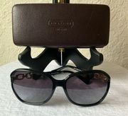 Coach: Black (L948) Kissing C sunglasses with gray gradient lens- case- flaws