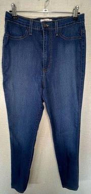 Vibrant High Rise Fitted Dark Wash Casual Denim Skinny Jeggings